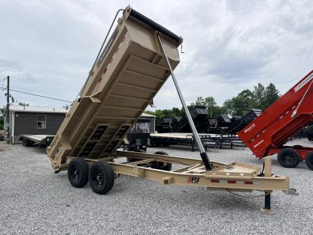 New 2026 PJ Trailers 7X16 (6 STAGE TELESCOPIC) DUMP TRAILER 15400 GVWR Dump Trailer