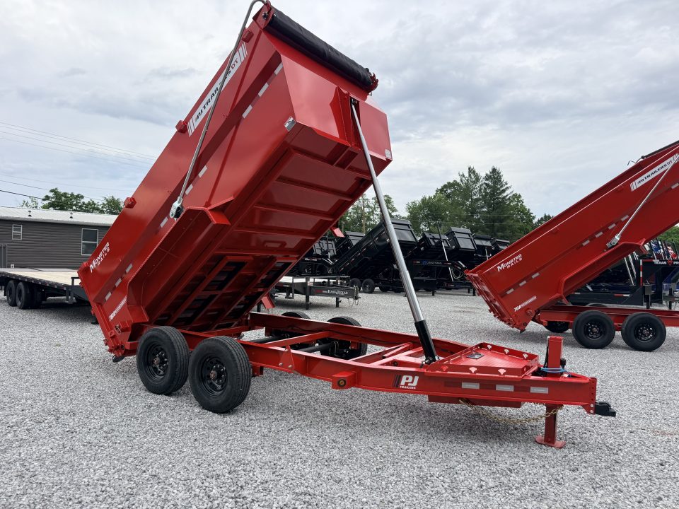 New 2026 PJ Trailers 7X14 (4FT WALL) 5 STAGE TELESCOPIC DUMP TRAILER 17600 GVWR Dump Trailer