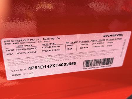 New 2026 PJ Trailers 7X14 (4FT WALL) 5 STAGE TELESCOPIC DUMP TRAILER 17600 GVWR Dump Trailer