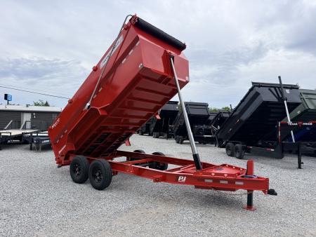 New 2026 PJ Trailers 7X16 (4FT WALL) 6 STAGE TELESCOPIC DUMP TRAILER 17600 GVWR Dump Trailer