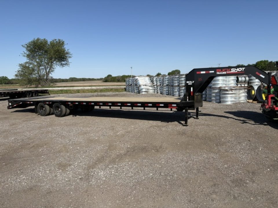 New 2026 Buckshot Bolt 36R 102x36ft Deckover Flatbed Trailer 12k axles