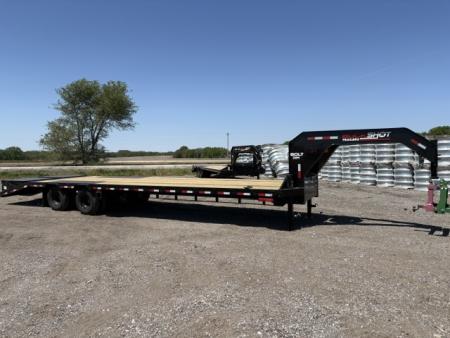 New 2026 Buckshot Bolt 32R 102x32ft Deckover Flatbed Trailer 10k axles