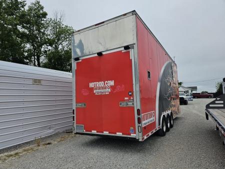 Used 2009 United Expressline 8.5 x 28 21K Enclosed 2-Car Stacker Car / Racing Trailer