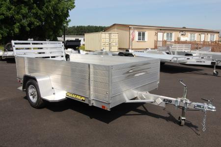 New 2027 Aluma 6310S-TG 63  x10ft Utility Trailer w/ 24  Removable Sides