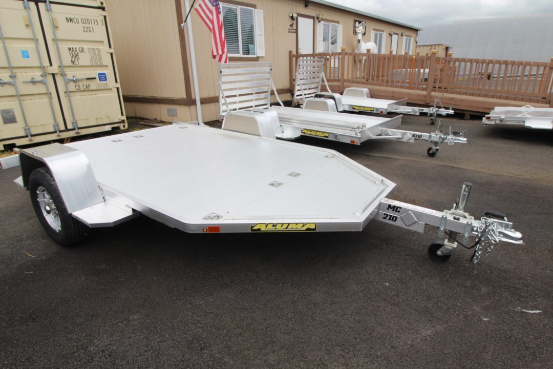 New 2027 Aluma MC210 Single Axle- Ramp- Motorcycle Trailer