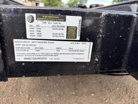 Used 2018 HFTY 7-14 Utility