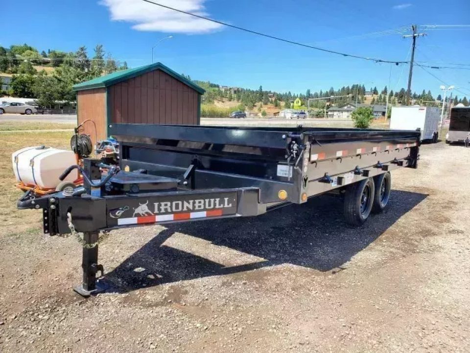 New 2027 Iron Bull 8x16 15k Deckover Dump Trailer