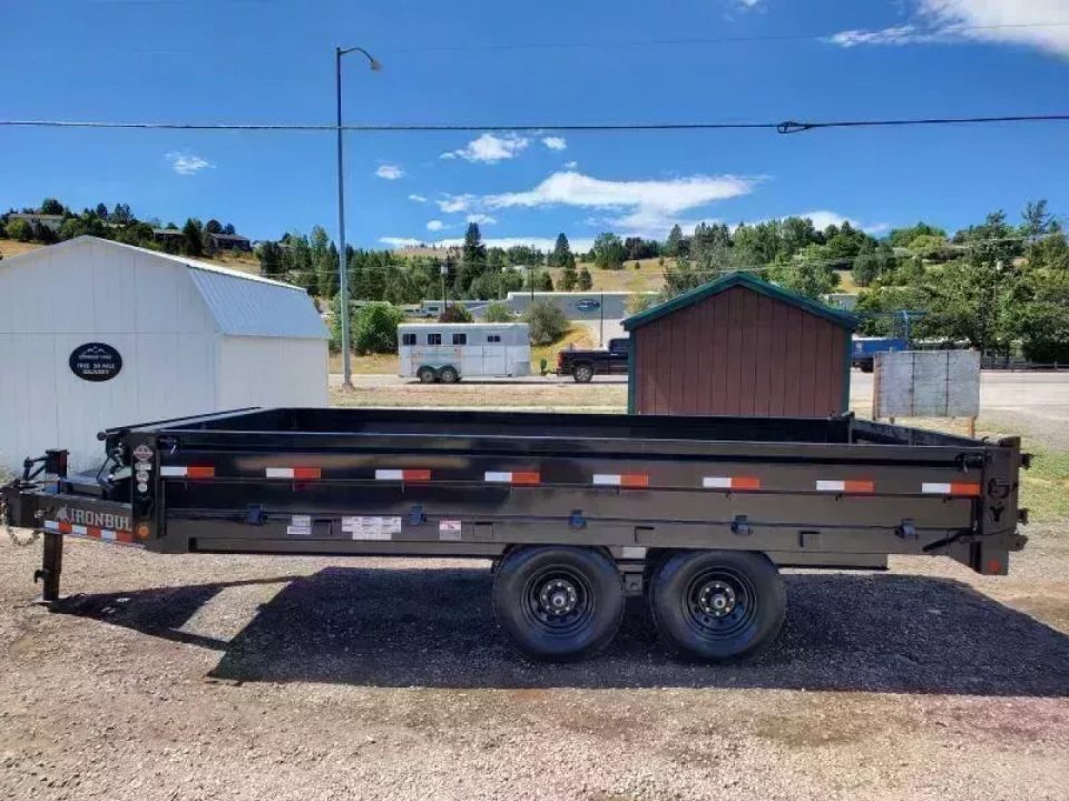 New 2027 Iron Bull 8x16 15k Deckover Dump Trailer