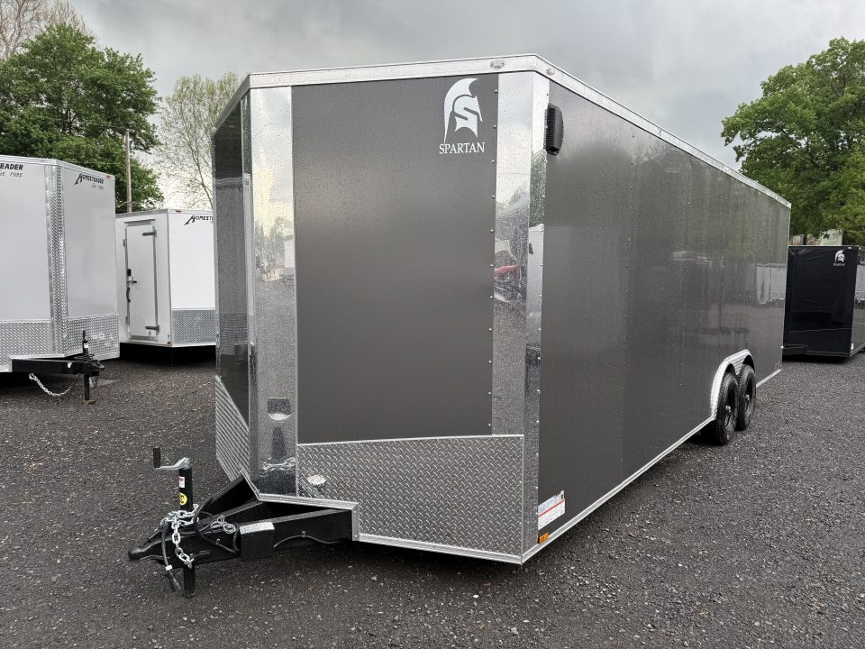 New 2026 Spartan 8.5x24 - 7' Interior - 5.2K Axles - Ramp - Charcoal Polycor