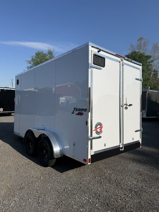 New 2026 Homesteader 7x14IH V-Nose - HD PACKAGE - 7' Interior - WHITE POLYCOR - SWING DOORS Cargo / Enclosed Trailer