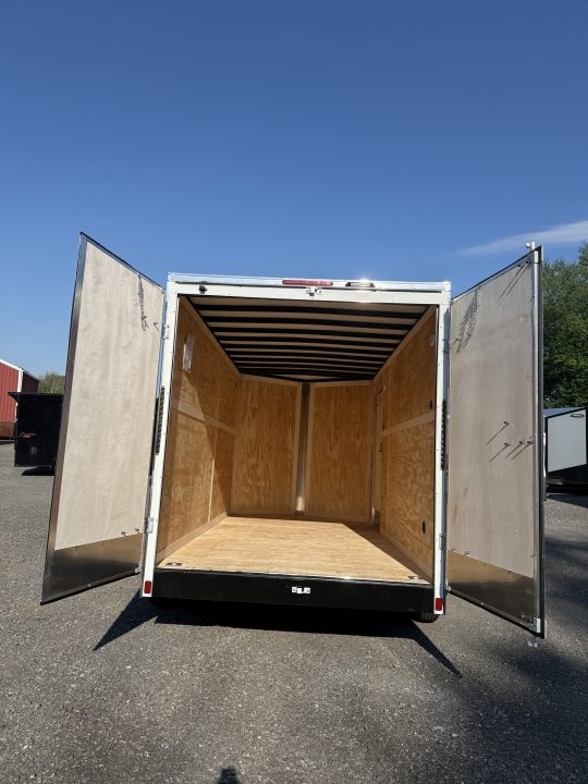 New 2026 Homesteader 7x14IH V-Nose - HD PACKAGE - 7' Interior - WHITE POLYCOR - SWING DOORS Cargo / Enclosed Trailer