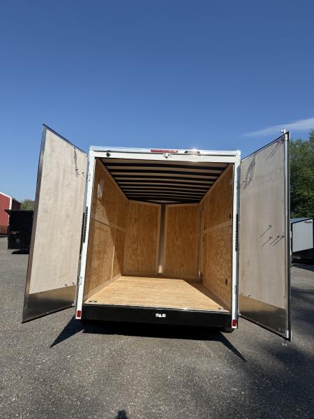 New 2026 Homesteader 7x14IH V-Nose - HD PACKAGE - 7' Interior - WHITE POLYCOR - SWING DOORS Cargo / Enclosed Trailer