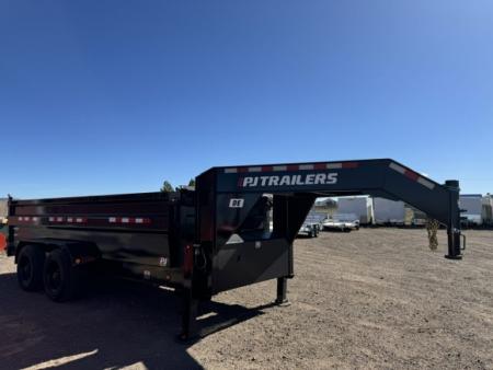 New 2026 PJ DE 16' HD 24k Dump Trailer- Goose Neck-Hydraulic Jacks