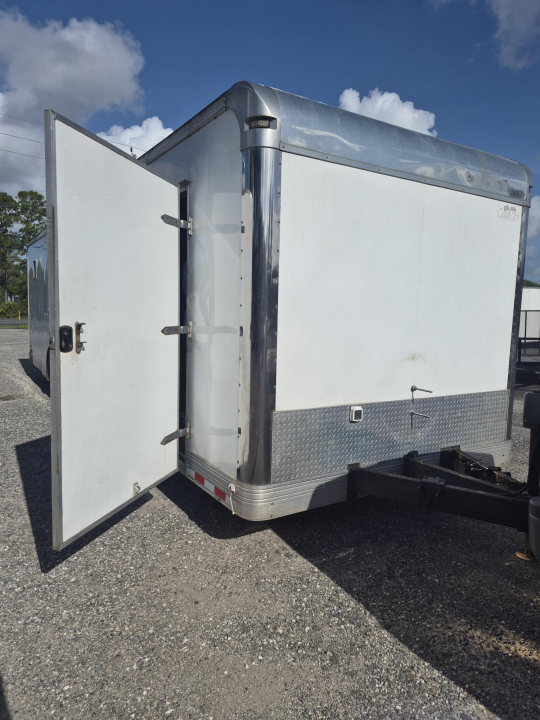 Used 2016 Forest River Eliminator 8.5x30 Race Car Trailer with Generator, Cabinets & Winch Cargo / Enclosed Trailer
