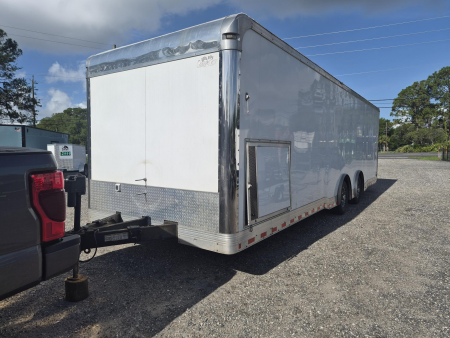 Used 2016 Forest River Eliminator 8.5x30 Race Car Trailer with Generator, Cabinets & Winch Cargo / Enclosed Trailer