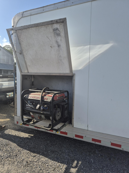 Used 2016 Forest River Eliminator 8.5x30 Race Car Trailer with Generator, Cabinets & Winch Cargo / Enclosed Trailer