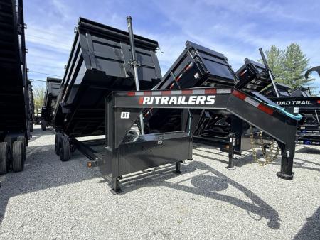 New 2026 PJ Trailers 7X16 GOOSENECK (4FT WALL) DUMP TRAILER 15680 GVWR Dump Trailer