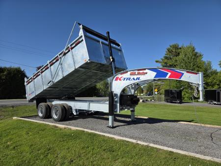 New 2027 K-Trail Goliath 37,500 lb HD Galvanized Gooseneck Dump Trailer