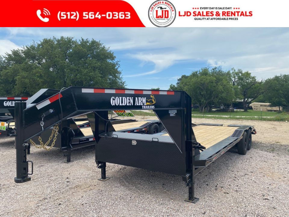 New 2026 Golden Arm - 102" x 24' - Drive over fender - Gooseneck - Equipment Trailer
