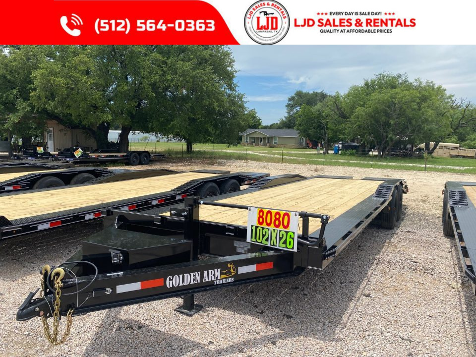 New 2026 Golden Arm - 102" x 26' Drive over fender - Equipment Trailer-