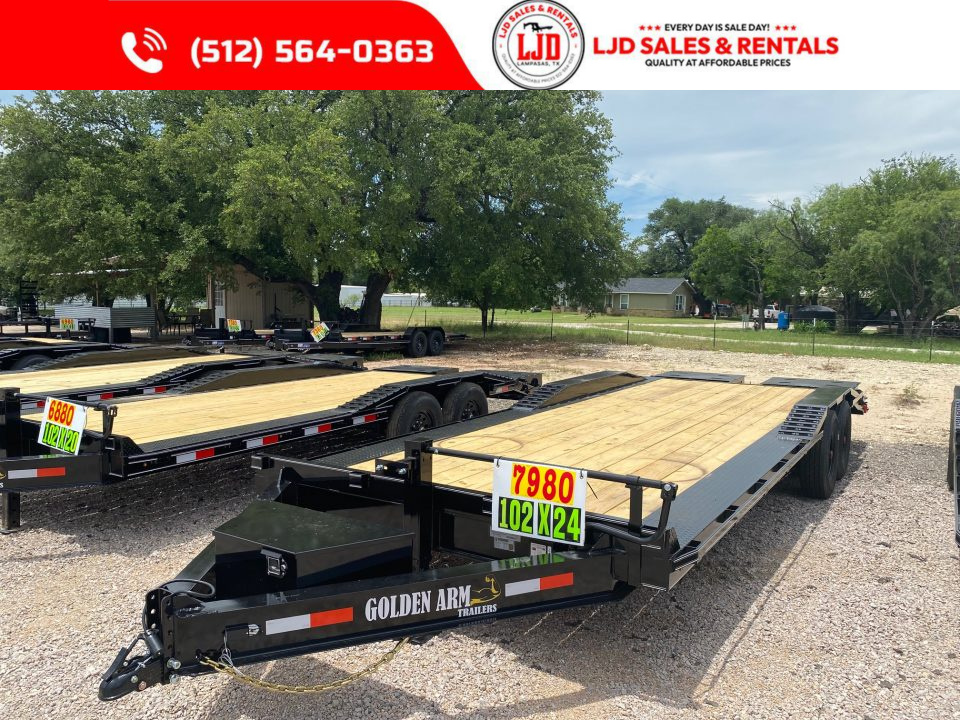 New 2026 Golden Arm - 102" x 24' -Drive over fender - Equipment Trailer