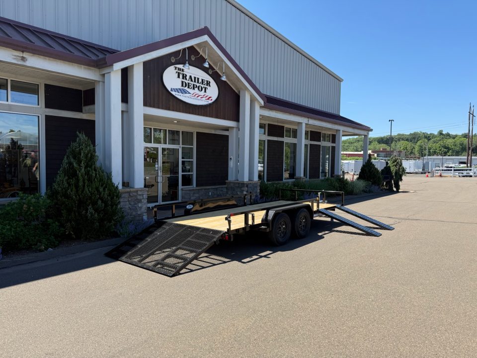New SURE-TRAC 7' X 16' OPEN ATV TRAILER 7K