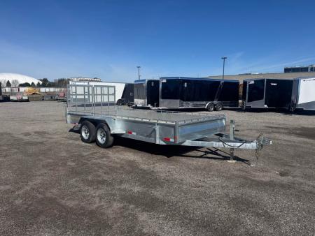 New 2026 7x16 Galvanized Utility / Cargo Trailer - MADE IN CANADA
