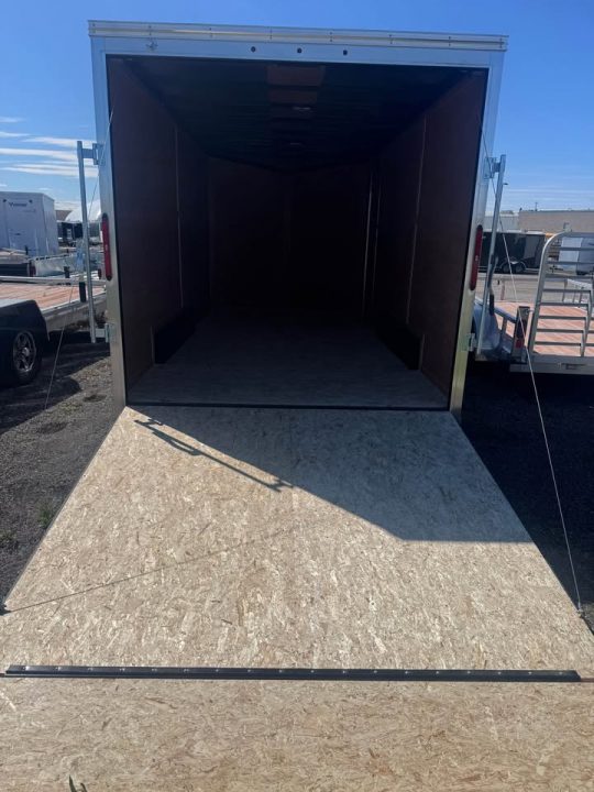 New 2026 7.5x16 Enclosed Trailer with a rear ramp and 7' interior height