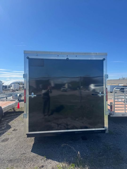 New 2026 7.5x16 Enclosed Trailer with a rear ramp and 7' interior height