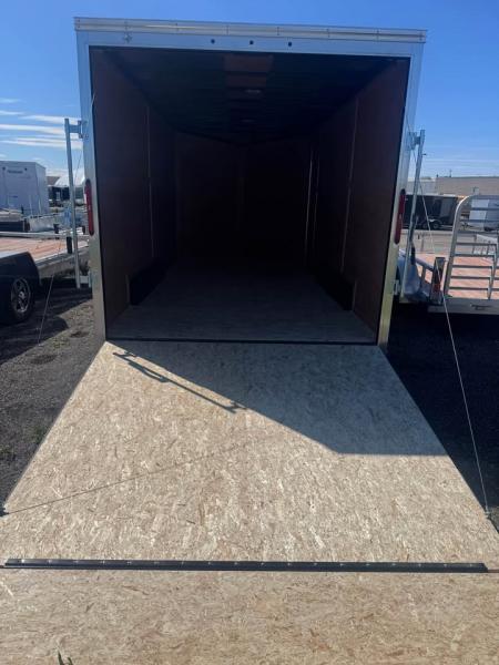 New 2026 7.5x16 Enclosed Trailer with a rear ramp and 7' interior height