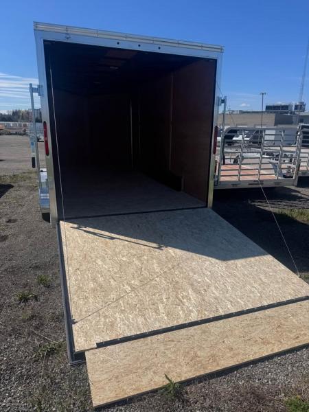 New 2026 7.5x16 Enclosed Trailer with a rear ramp and 7' interior height