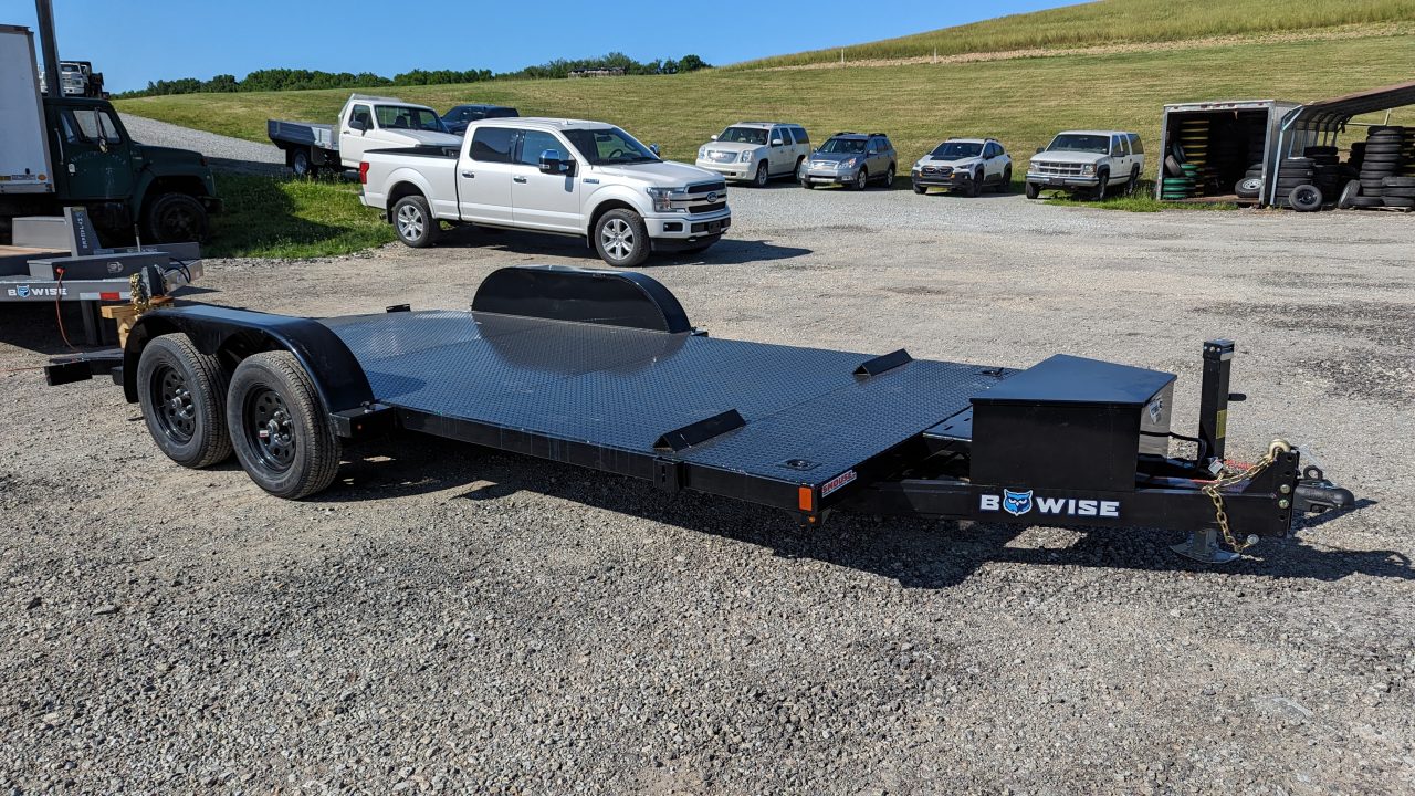 New 2027 BWise 20' HD Diamond Deck Hydraulic POWER Tilt Car Hauler