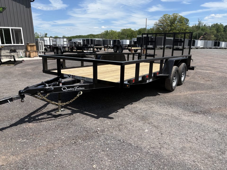 New 2026 Quality Trailers 82" x 16' (14' + 2' Dove Tail) Professional Grade Utility Trailer 7K Utility Trailer