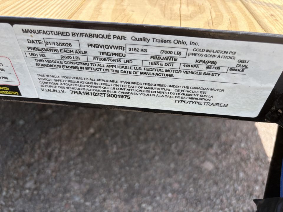New 2026 Quality Trailers 82" x 16' (14' + 2' Dove Tail) Professional Grade Utility Trailer 7K Utility Trailer