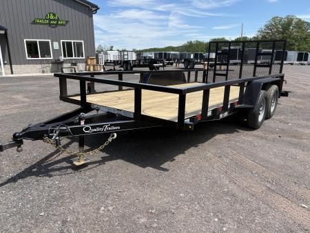 New 2026 Quality Trailers 82" x 16' (14' + 2' Dove Tail) Professional Grade Utility Trailer 7K Utility Trailer