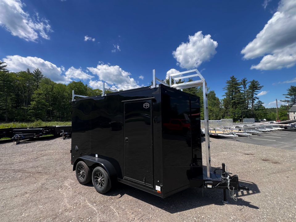 New 2027 US Cargo 7X12+ 2ft V-Nose / I-Beam Frame / Contractor Package / 7' interior / Blackout - 7000GVW