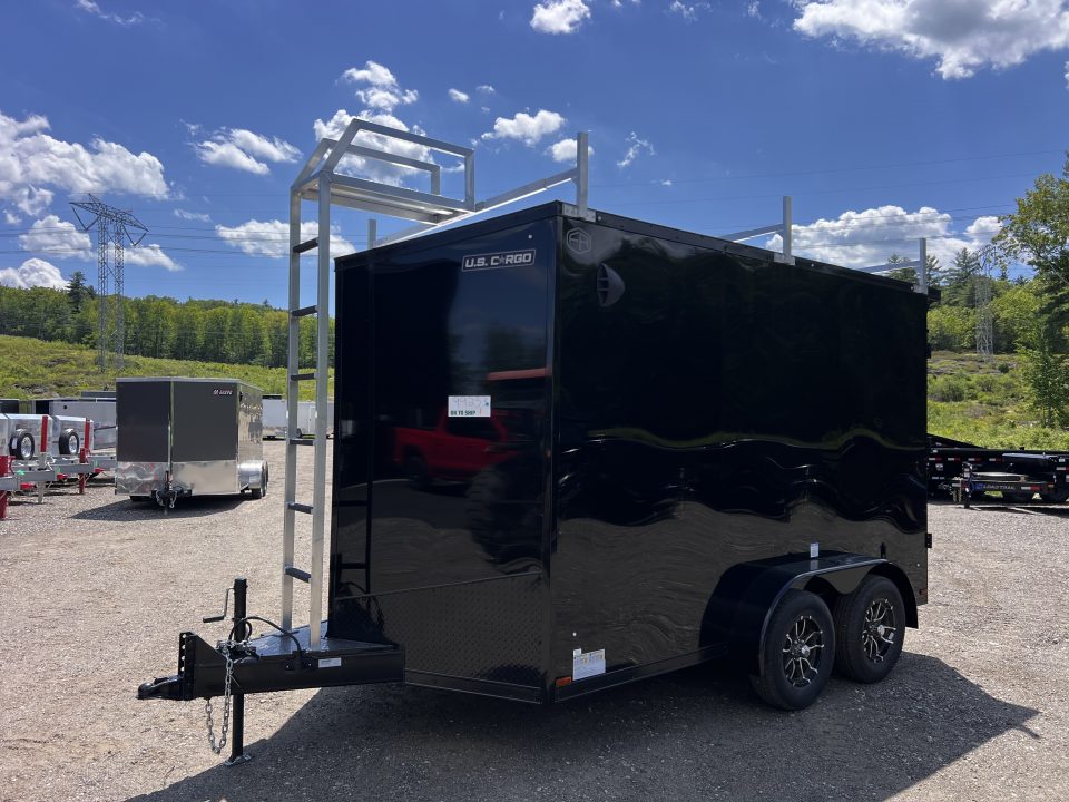 New 2027 US Cargo 7X12+ 2ft V-Nose / I-Beam Frame / Contractor Package / 7' interior / Blackout - 7000GVW