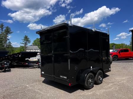 New 2027 US Cargo 7X12+ 2ft V-Nose / I-Beam Frame / Contractor Package / 7' interior / Blackout - 7000GVW