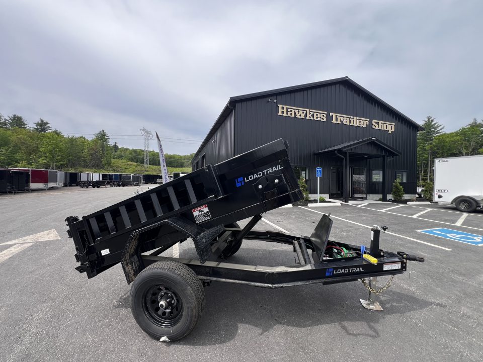 New 2026 LOAD TRAIL 5X8- 5200lb single axle Dump Trailer/ Ramps / 2-way gate- 5200gvw