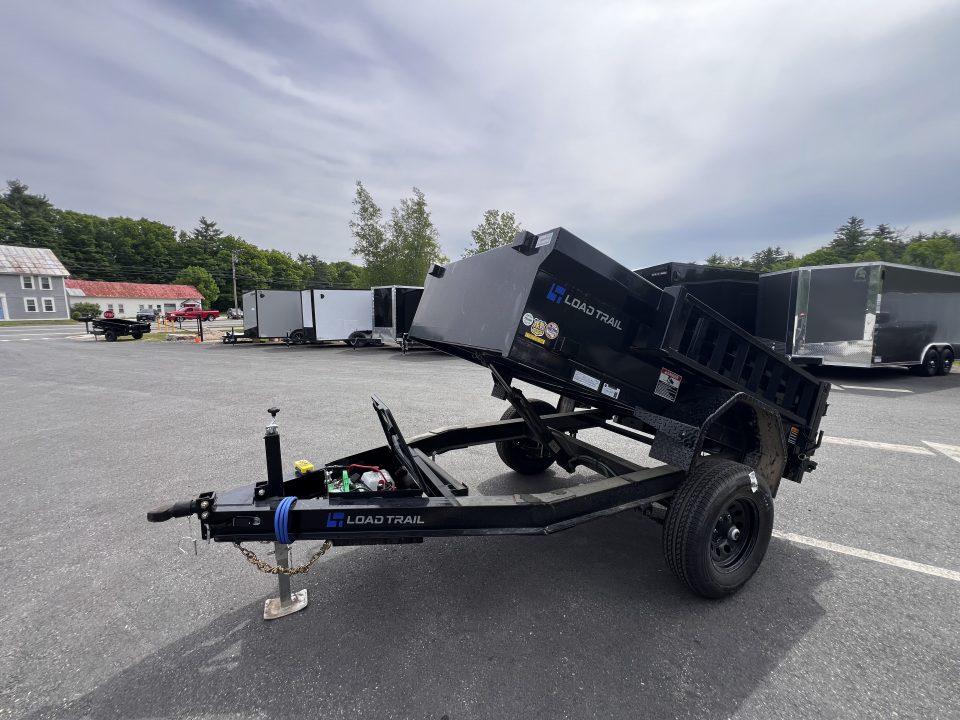 New 2026 LOAD TRAIL 5X8- 5200lb single axle Dump Trailer/ Ramps / 2-way gate- 5200gvw