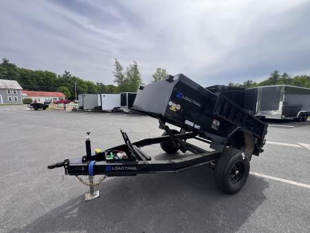 New 2026 LOAD TRAIL 5X8- 5200lb single axle Dump Trailer/ Ramps / 2-way gate- 5200gvw