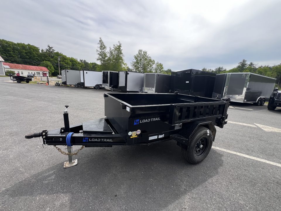 New 2026 LOAD TRAIL 5X8- 5200lb single axle Dump Trailer/ Ramps / 2-way gate- 5200gvw
