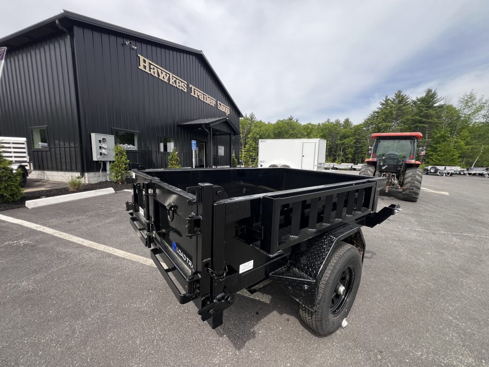 New 2026 LOAD TRAIL 5X8- 5200lb single axle Dump Trailer/ Ramps / 2-way gate- 5200gvw