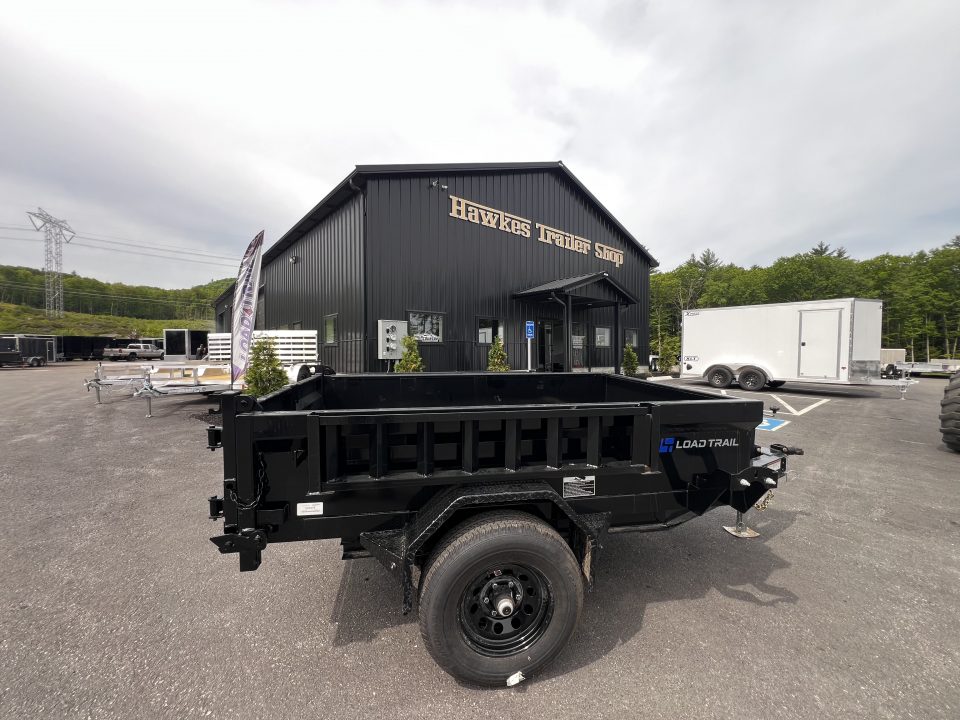 New 2026 LOAD TRAIL 5X8- 5200lb single axle Dump Trailer/ Ramps / 2-way gate- 5200gvw