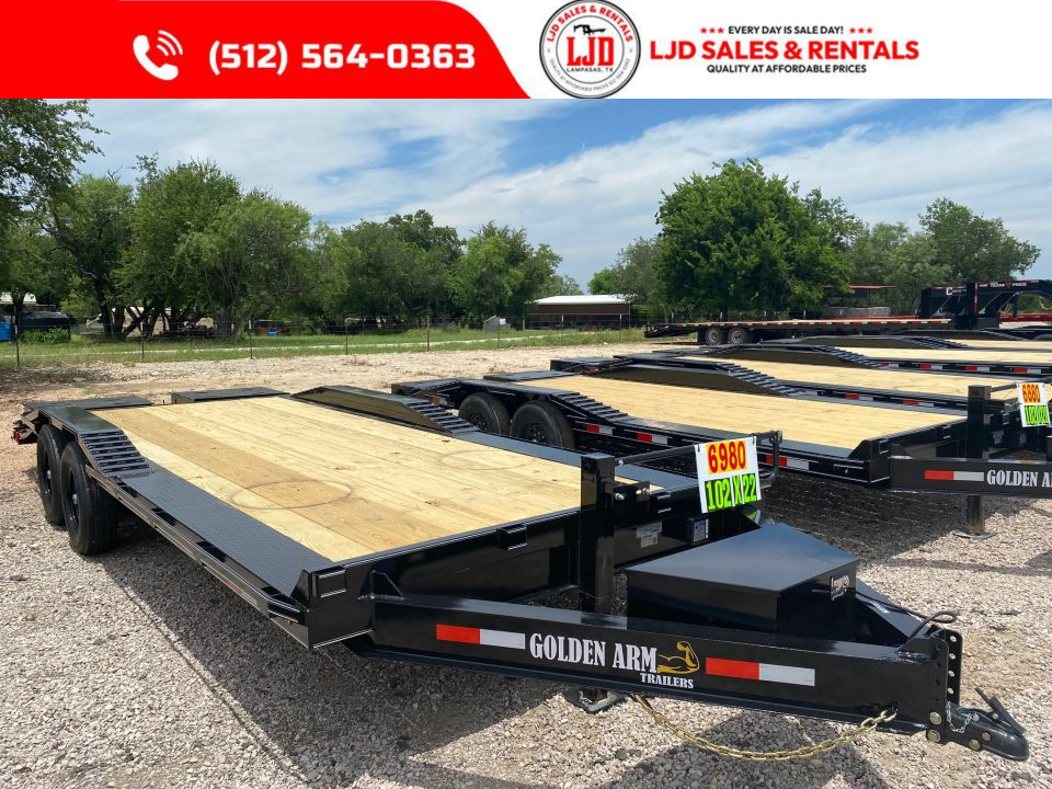New 2026 Golden Arm- 102  x 22' -Drive over fender - Equipment Trailer