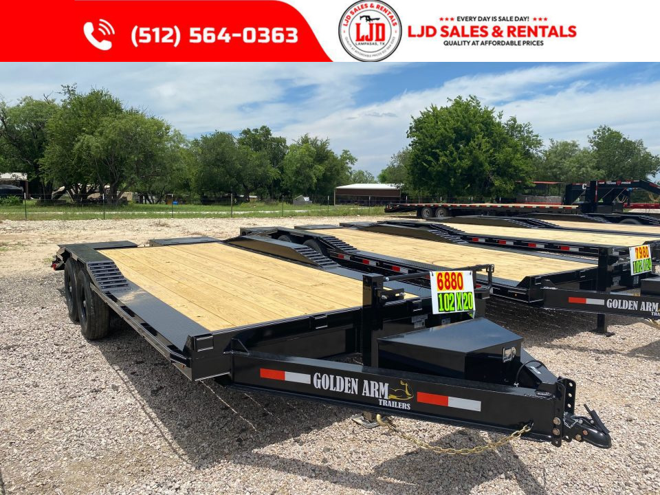 New 2026 Golden Arm - 102  x 20' -Drive over fender - Equipment Trailer