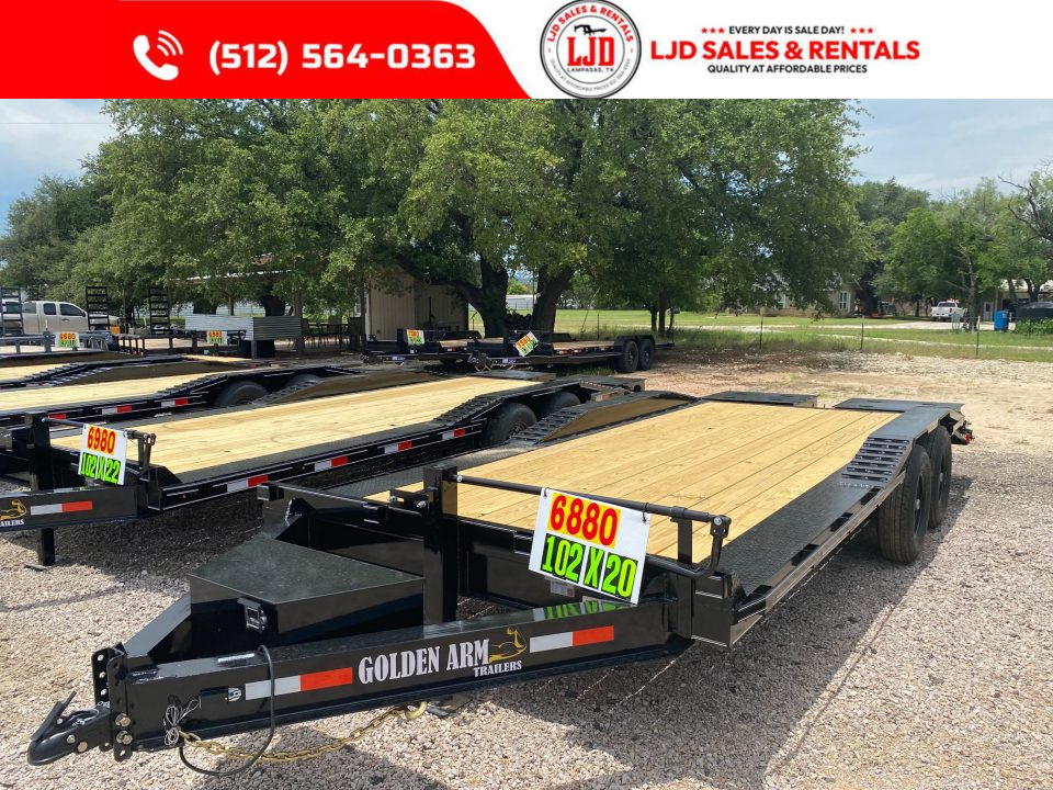 New 2026 Golden Arm - 102" x 20' -Drive over fender - Equipment Trailer