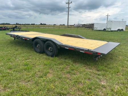 New 2026 Diamond C 102x24 Tandem 23K Pro Tilt w/ Drive Over Fenders, Hydraulic Jack, & Solar Charger