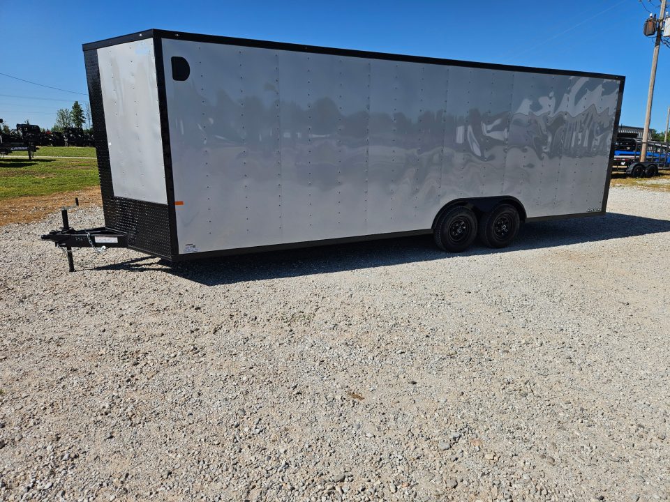 New 2026 Rock Solid 8.5X24 TANDEM 10K CARGO W/BLACKOUT TRIM 7' HEIGHT & RAMP DOOR