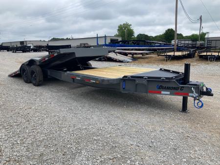 New 2026 Diamond C Trailers 102X24 TANDEM 20K TILT W/ 6' STATIONARY DECK, 18' TILT DECK W/ POWER OPTION, DRIVE OVER FENDERS & HYDROJACK Tilt Trailer